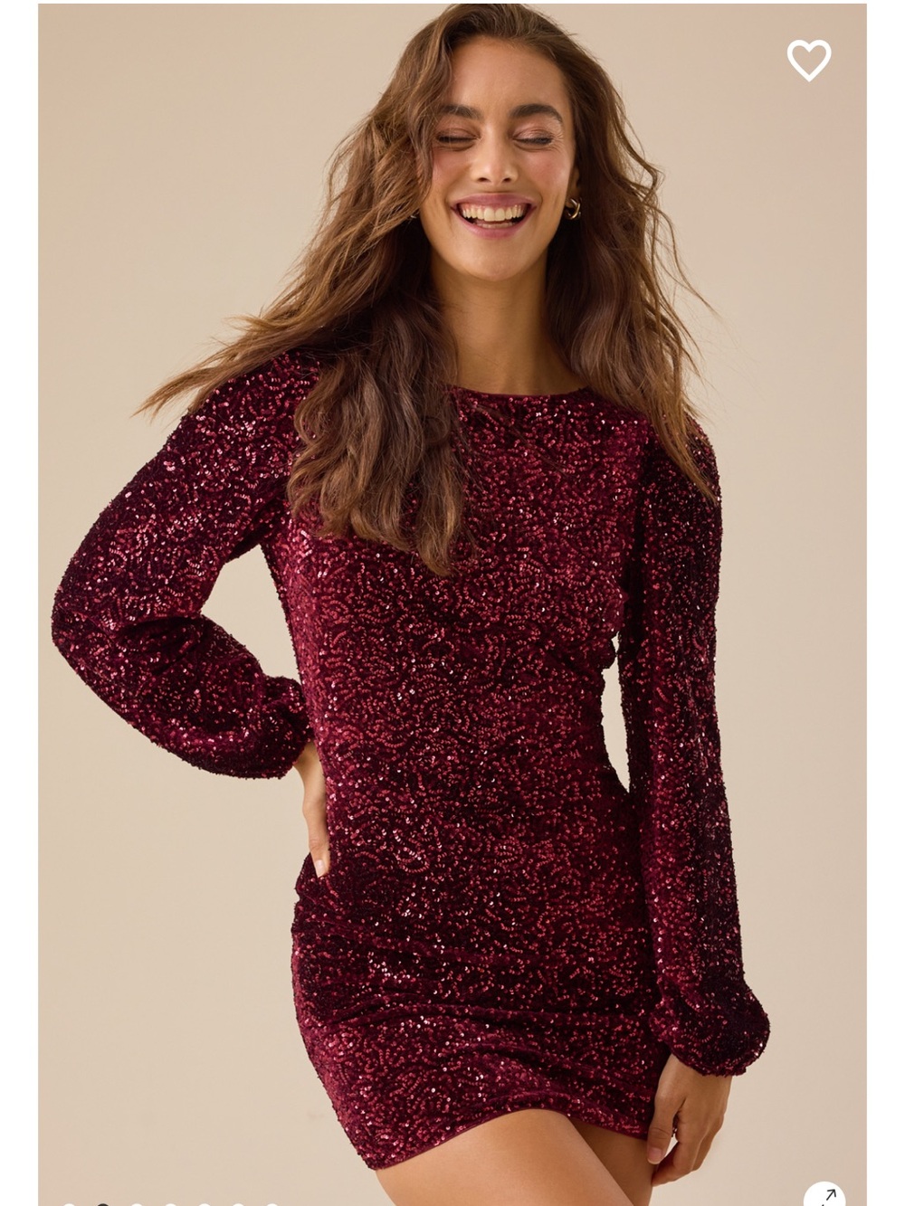 Altar’d State Angelica Sequin Mini Dress NWT Burgundy Sequin Dress